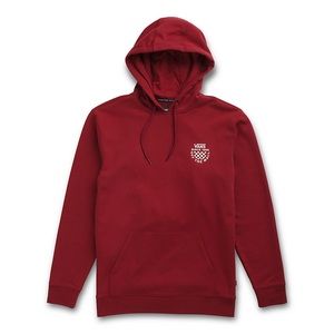 🔴🔥VANS OFF THE WALL RED MENS HOODIE SWEATSHIRT SIZE LARGE🔥🔴